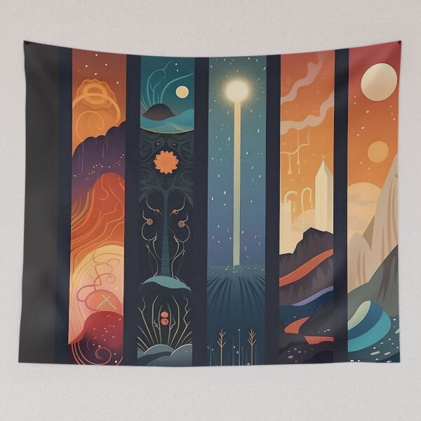 Item preview, Five ELEMENTS abstract imagination Classic designed and sold by DaytoNightCo.