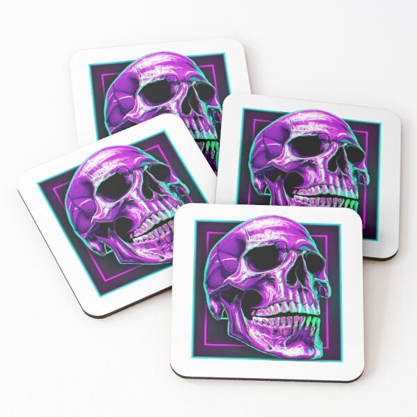 Item preview, Neon Nights: Retro Purple Skull designed and sold by stylestamp3.
