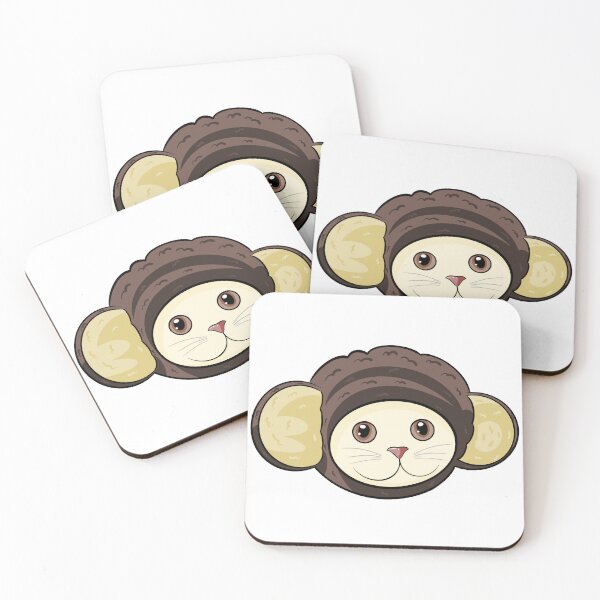 Item preview, Monkey Ear Cat Sticker - Cats in Hats designed and sold by N9Livez.