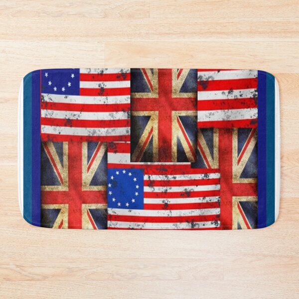 Item preview, BATTLE WORN GRUNGY BRITISH, USA FLAGS ART designed and sold by sharlesart.