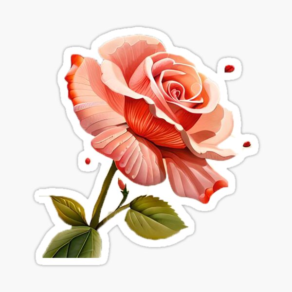 The Red Rose Sticker