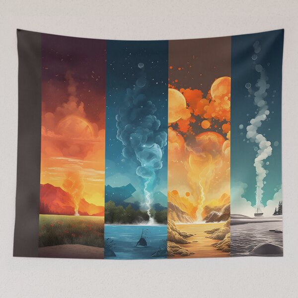 Item preview, Four ELEMENTS abstract imagination Classic designed and sold by DaytoNightCo.
