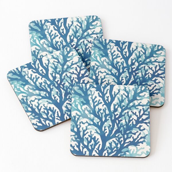 Item preview, Blue Indigo Coral Boho Nature designed and sold by trajeado14.