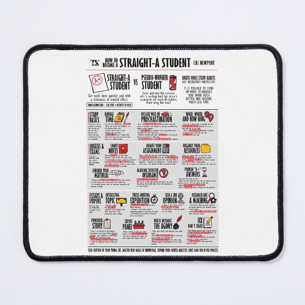 Item preview, Visual Book How to Become a Straight-A Student (Cal Newport) designed and sold by TKsuited.