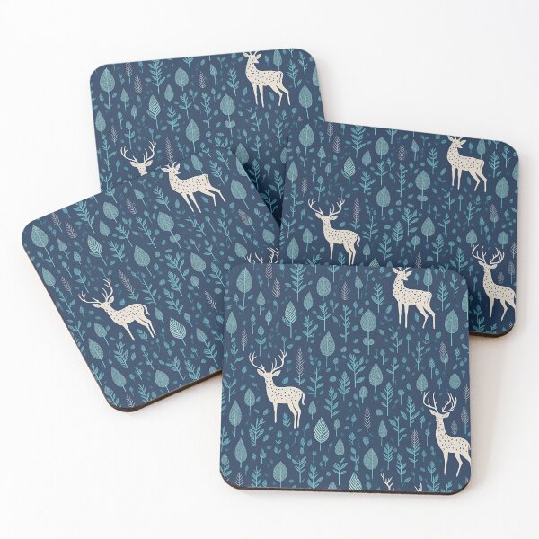 Item preview, Soothing Deers and Flowers Floral Pattern designed and sold by Wonder Of Light.