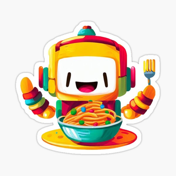 Bots Love Pasta Sticker
