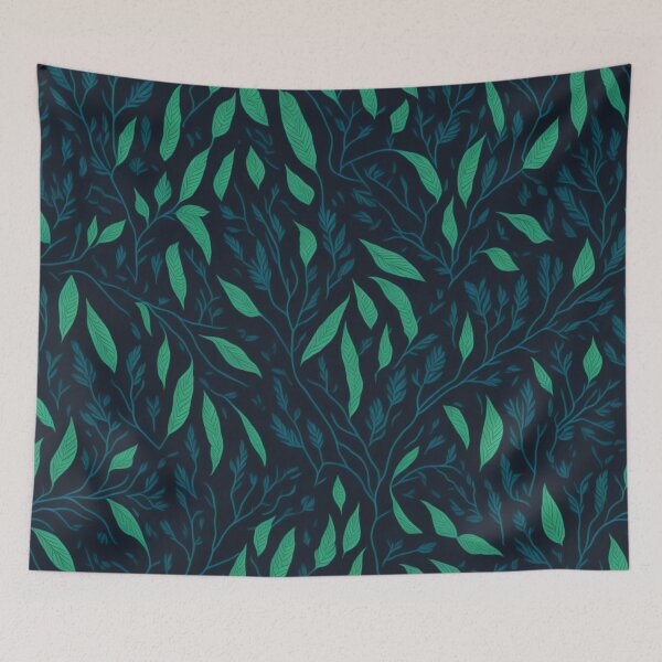 Item preview, Blue and Green Wildflower Pattern designed and sold by Nerdesigns  - www.linkit.blog.