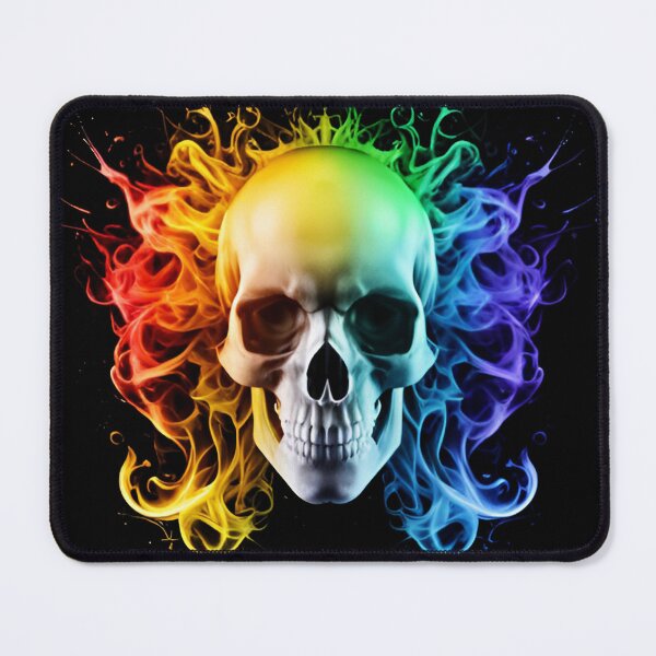 Item preview, Fusion of Flames: Colorful Skull designed and sold by stylestamp3.