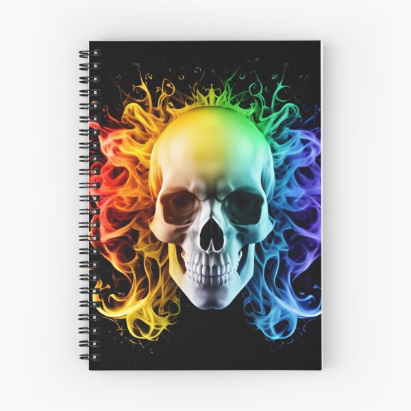Item preview, Fusion of Flames: Colorful Skull designed and sold by stylestamp3.