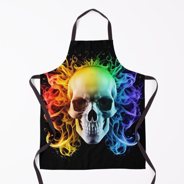 Item preview, Fusion of Flames: Colorful Skull designed and sold by stylestamp3.