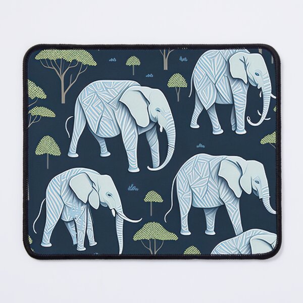 Item preview, Soothing Elephants andTrees Animal Pattern designed and sold by Wonder Of Light.