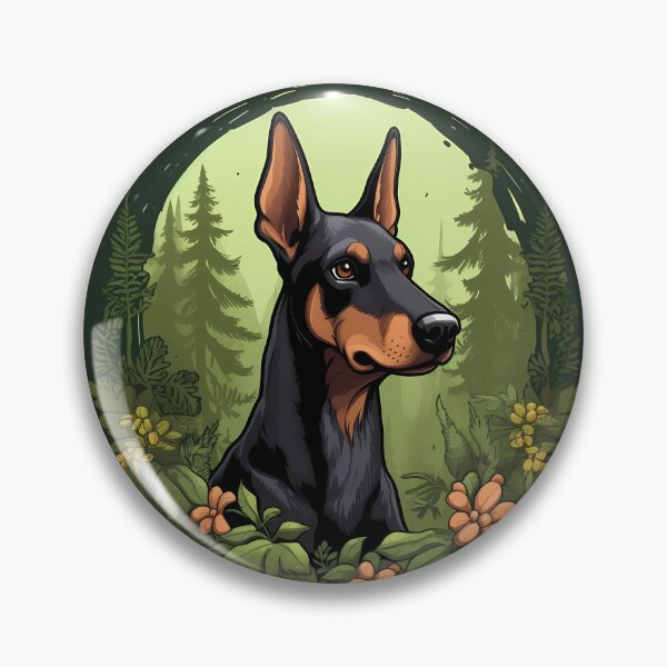 Item preview, Doberman Pincher In Enchanted Forest  designed and sold by BrilliantTShop.