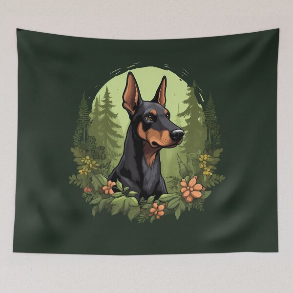 Item preview, Doberman Pincher In Enchanted Forest  designed and sold by BrilliantTShop.