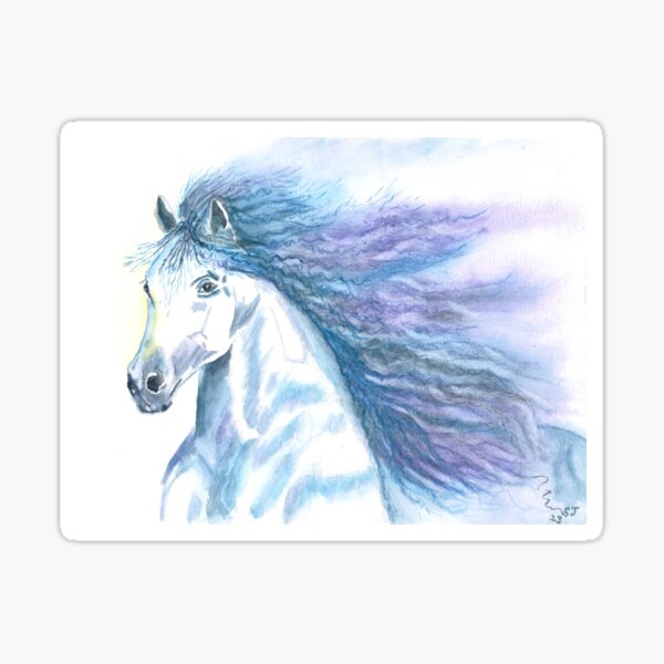 Item preview, Mystery Horse with blue and purple mane designed and sold by Sherry Jarvis.