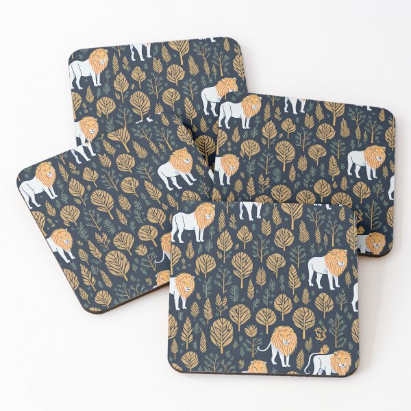 Item preview, Soothing Lions andTrees Animal Pattern designed and sold by Wonder Of Light.