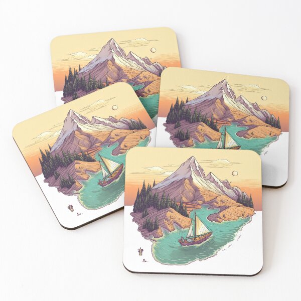 Item preview, Snowy Sunset Sailboat: Retro Isometric Pixelart designed and sold by SynthPrint.