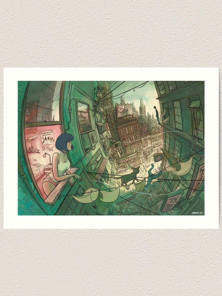 Alternate view of Hott City Art Print