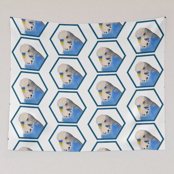 Item preview, Blue Budgie – Funny Parakeet– Painting designed and sold by wejollydigitals.