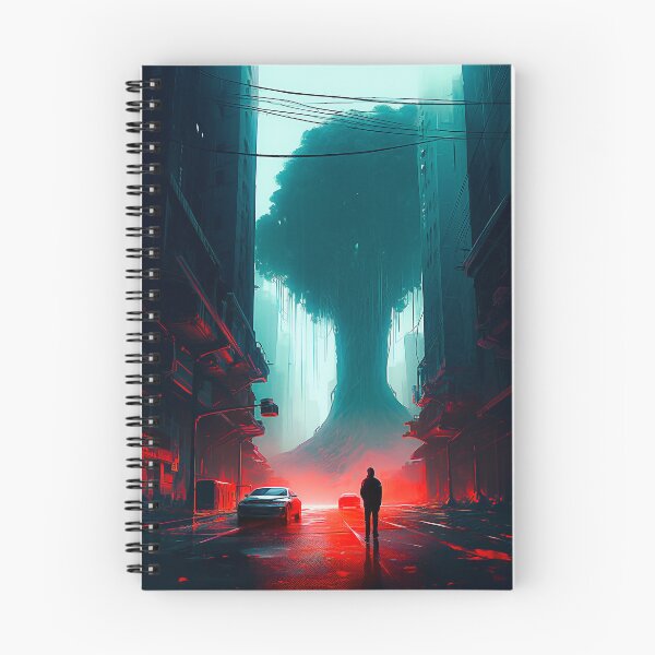 Item preview, Nature Reclaiming Cyberpunk City At Night designed and sold by david-schaefer.