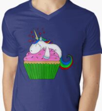 Unicorn Cupcake Men's V-Neck T-Shirt