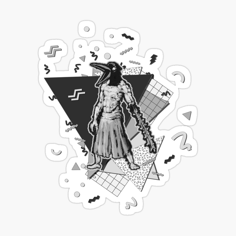 Crow Mauler - Fear and Hunger *90s graphic design*" Magnet for Sale by Carryneon