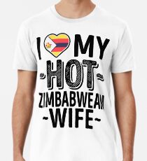 Ich liebe meine HEISSE Simbabwe-Frau - niedliches Simbabwe-Paare Romantische Liebes-T-Shirts u. Aufkleber Männer Premium T-Shirts