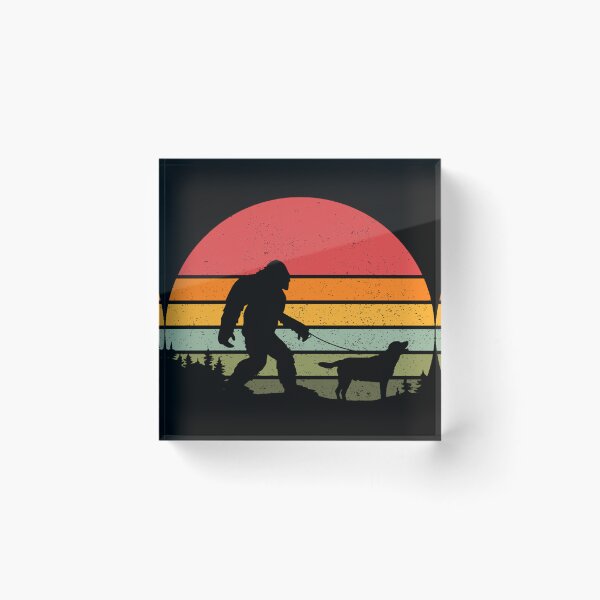 Item preview, Bigfoot Walking Labrador Retriever Dog Vintage Retro Funny Sasquatch designed and sold by swelldigz.