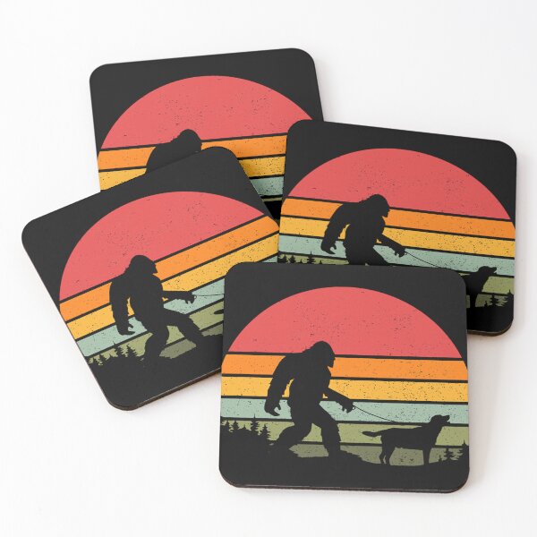 Item preview, Bigfoot Walking Labrador Retriever Dog Vintage Retro Funny Sasquatch designed and sold by swelldigz.