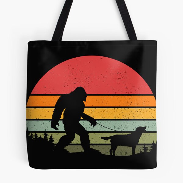 Item preview, Bigfoot Walking Labrador Retriever Dog Vintage Retro Funny Sasquatch designed and sold by swelldigz.