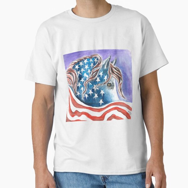 Item preview, Patriotic Horse with American Flag designed and sold by Sherry Jarvis.
