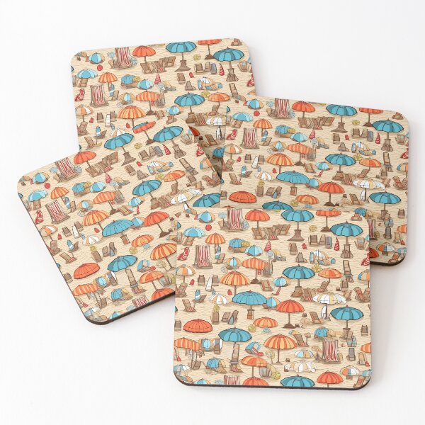 Item preview, Beach Chairs and Umbrellas Pattern designed and sold by GiveMeMood.