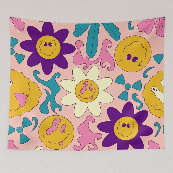 Item preview, Trippy Smiley Faces Pattern  designed and sold by BetOova.