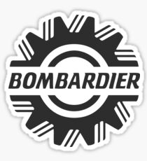 Bombardier Airplane GRY Sticker