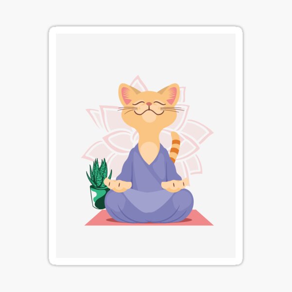 Yogi Cat Sticker