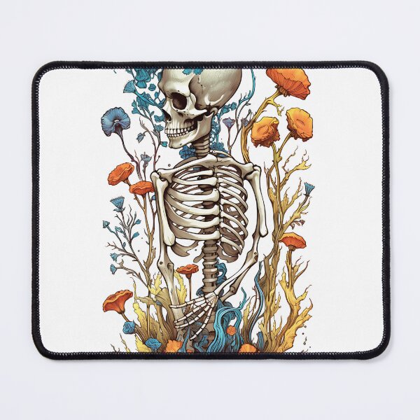 Item preview, Bones and Botany | human skeleton with Spring Botanicals  designed and sold by Artimpressionz.