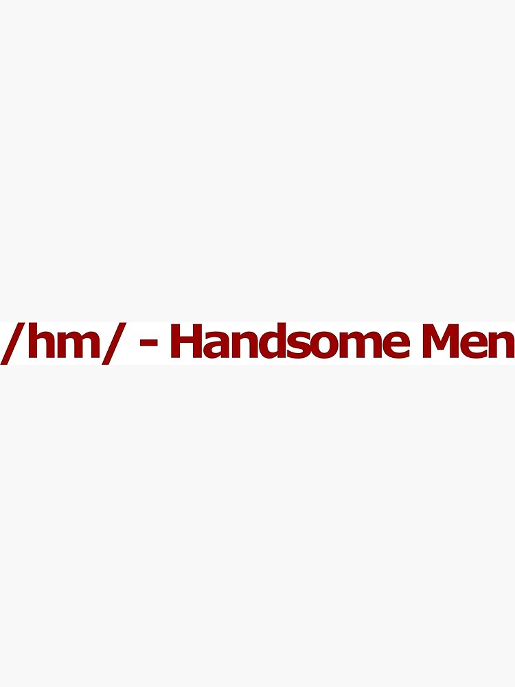 "/hm/ Handsome Men 4chan Logo" Canvas Print by FlandresBowler Redbubble
