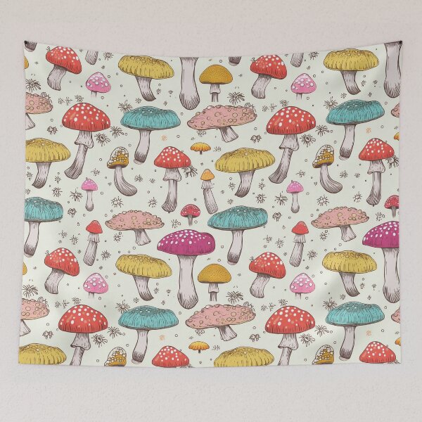 Item preview, Retro Rainbow Mushroom CottageCore  designed and sold by zoehbell.