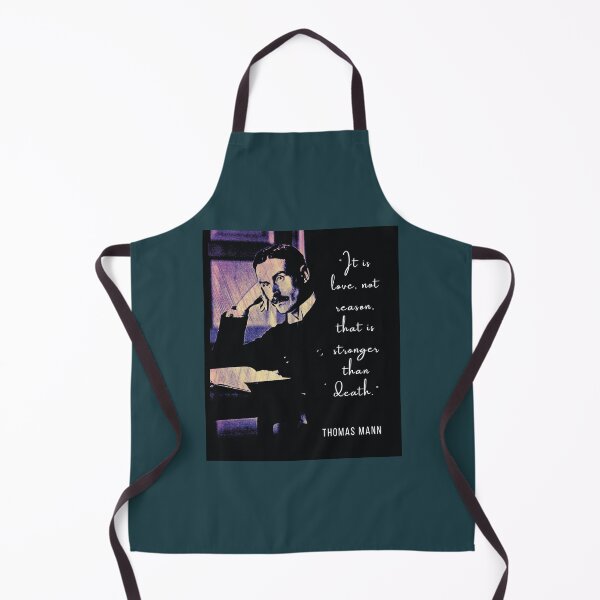 Item preview, Thomas Mann portrait and quote: It is love, not reason, that is stronger than death. designed and sold by artbleed.