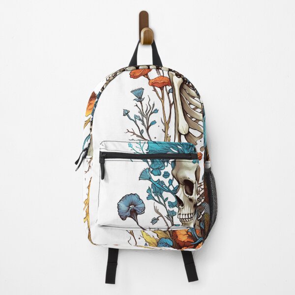 Item preview, Bones and Botany | human skeleton with Spring Botanicals  designed and sold by Artimpressionz.