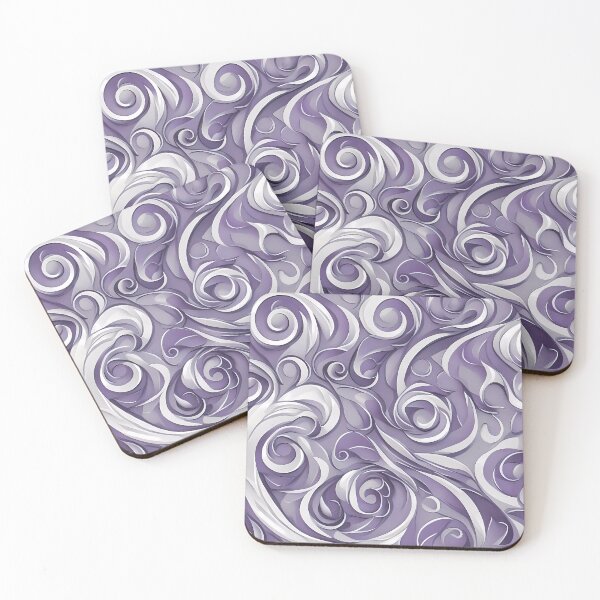 Item preview, Monochrome swirl design with hints of purple designed and sold by Nosy is Everything.