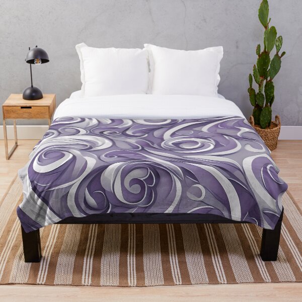 Item preview, Monochrome swirl design with hints of purple designed and sold by Nosy is Everything.