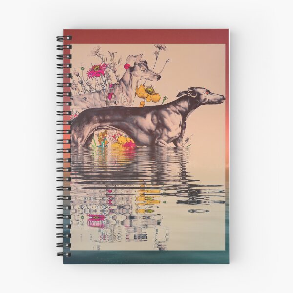 Aperçu de l'œuvre Lévriers dans l'eau créée et vendue par Lisa Marie Mercer.