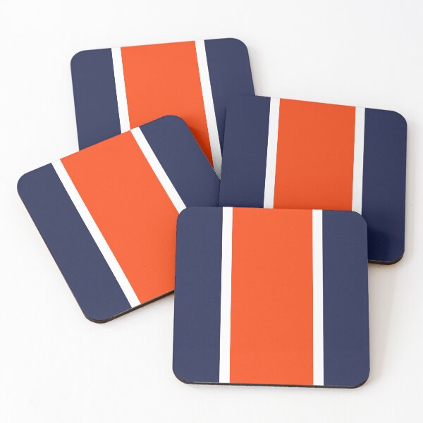 Item preview, Luton Navy White Orange Retro Football Stripes  designed and sold by Sporting Colour.