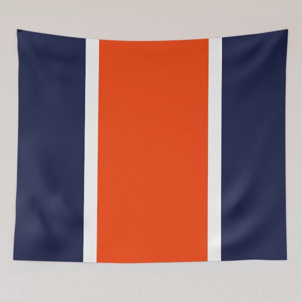 Item preview, Luton Navy White Orange Retro Football Stripes  designed and sold by Sporting Colour.
