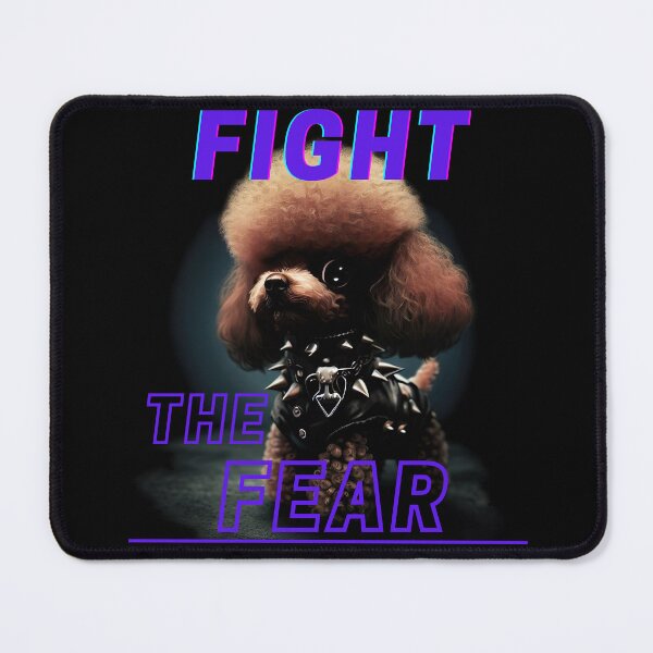 Item preview, Dark Punk Poodle: Fight the Fear - Motivational Dog Art designed and sold by Woof-n-Wear.