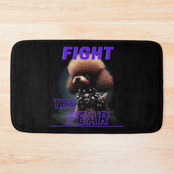 Item preview, Dark Punk Poodle: Fight the Fear - Motivational Dog Art designed and sold by Woof-n-Wear.