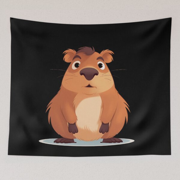 Item preview, Adorable Capybara Animated Digital Art designed and sold by DigitalPixelize.
