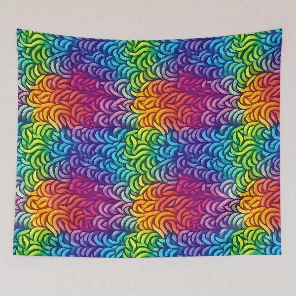 Item preview, Alien Rainbow Vibrant Shapes designed and sold by BoredF.