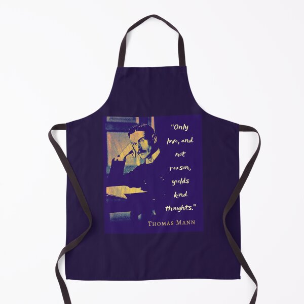 Item preview, Thomas Mann portrait and quote: “Only love, and not reason, yields kind thoughts.” designed and sold by artbleed.
