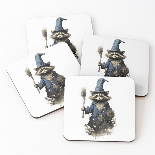 Item preview, Cottagecore Sorcerer Raccoon designed and sold by egneveRArt.